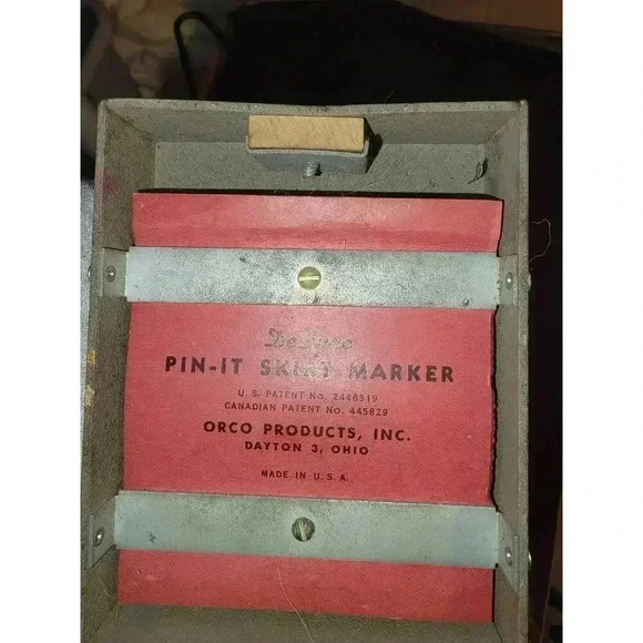 Vintage De Luxe Pin-It Skirt Marker Sewing Hems Orco Products w/ Pin Cushion USA - Picture 3 of 3